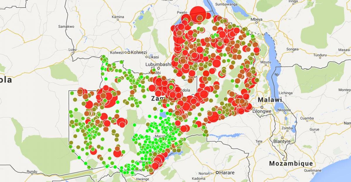 mapa ng Malawi malarya 